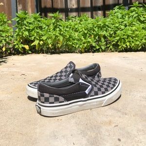 Kids Checkerboard Vans Slip-On